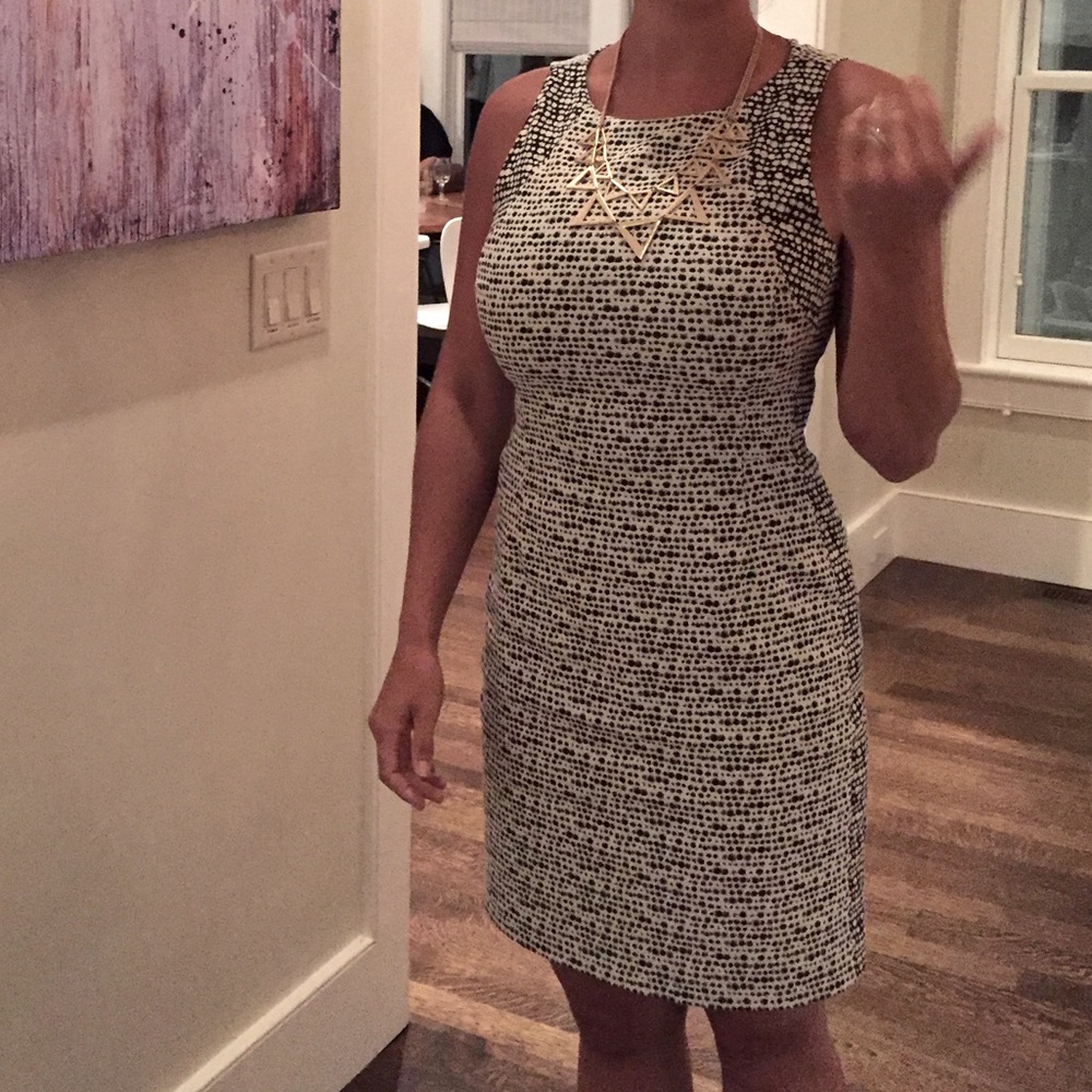 FINAL PRICE: Banana Republic Black and White Dotted Dress - Picture 9 of 9